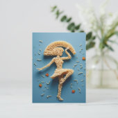 Grappig sexy dansen Ramen Lady Briefkaart (Staand voorkant)