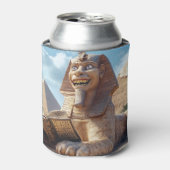 Grappig Sfinxstandbeeld dat oud boek leest in Egyp Blikjeskoeler (Blikje Voorkant)