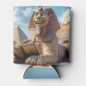 Grappig Sfinxstandbeeld dat oud boek leest in Egyp Blikjeskoeler (Voorkant)
