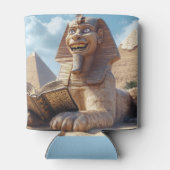 Grappig Sfinxstandbeeld dat oud boek leest in Egyp Blikjeskoeler (Achterkant)