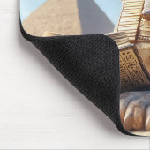 Grappig Sfinxstandbeeld dat oud boek leest in Egyp Muismat (Hoek)