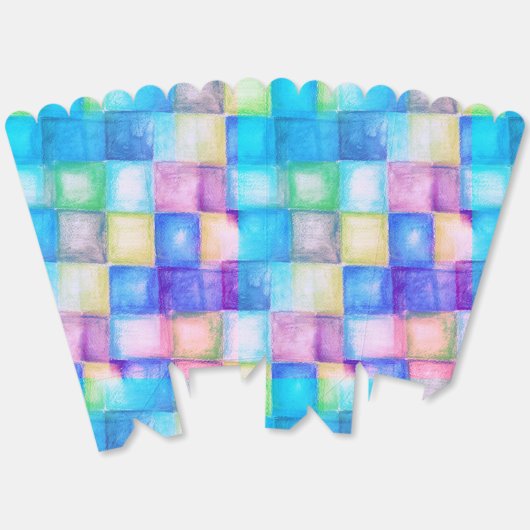 Grappig Shapes patroon - gekleurde 5a Bedankdoosjes (Ongevouwen)