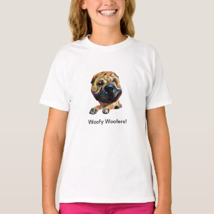 Grappig Shar Pei Dog Meisjes T-shirt
