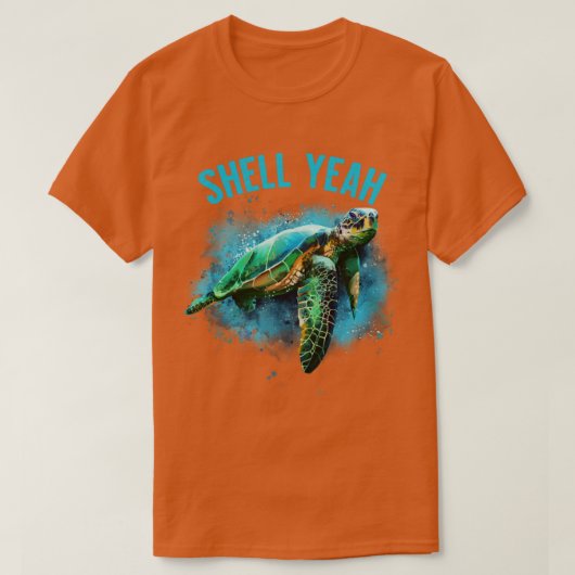Grappig Shell Ja Vakantie Strand Zee Turtle1 T-shirt (Design voorkant)