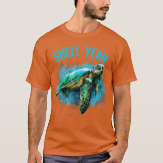 Grappig Shell Ja Vakantie Strand Zee Turtle1 T-shirt