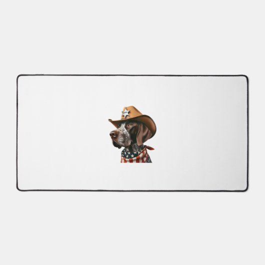 Grappig Sheriff Hond Shirt Duitse Pointer Hond Mam Bureaumat (Voorkant)