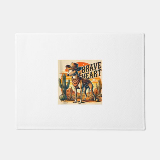 Grappig Sheriff Hond Shirt Greyhound Whippet Hond Deurmat (Voorkant)