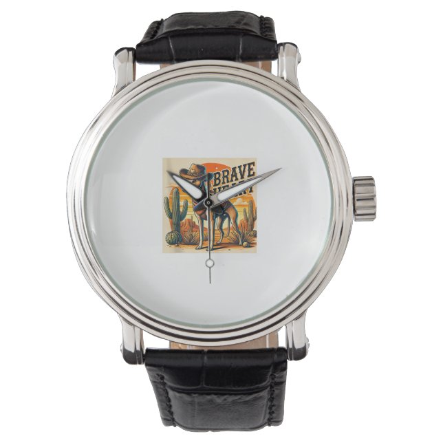 Grappig Sheriff Hond Shirt Greyhound Whippet Hond  Horloge (Voorkant)