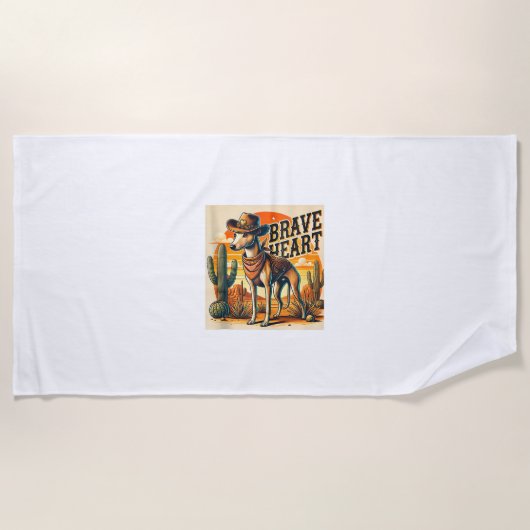 Grappig sheriff hond shirt Greyhound Whippet hond Strandlaken (Voorkant)