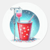 Grappig "She's Going to Call the Shots" Verpleegku Ronde Sticker (Voorkant)