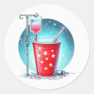 Grappig "She's Going to Call the Shots" Verpleegku Ronde Sticker