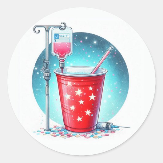 Grappig "She's Going to Call the Shots" Verpleegku Ronde Sticker (Voorkant)