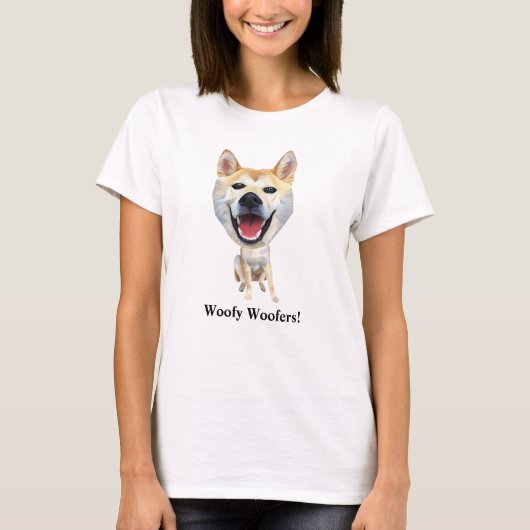 Grappig Shiba Inu Hond Vrouw T-shirt (Voorkant)