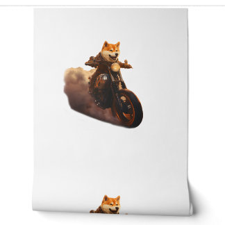 Grappig, Shiba Inu, Motorfiets, Hond, Puppet, Mann Behang