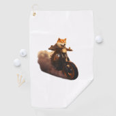 Grappig, Shiba Inu, Motorfiets, Hond, Puppet, Mann Golfhanddoek (Insitu)