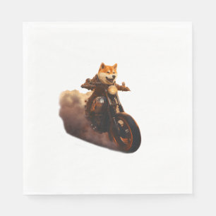 Grappig, Shiba Inu, Motorfiets, Hond, Puppet, Mann Servet