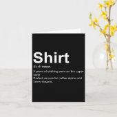Grappig Shirt Definitie Eigenzinnig Definitie Ontw Kaart (Gele Bloem)
