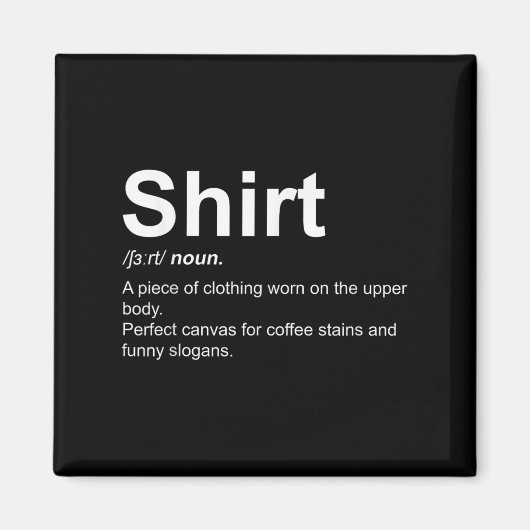 Grappig Shirt Definitie Eigenzinnig Definitie Ontw Magneet (Voorkant)