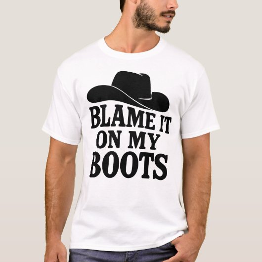 Grappig shirt met laarzen voor linedancing (Voorkant)