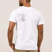 Grappig shirt met minimalistische schets van een k (Achterkant)