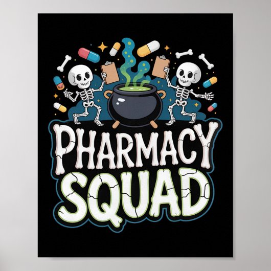 Grappig Shirt Pillen Apotheek Apotheker Squad Hall Poster (Voorkant)