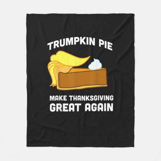 Grappig Shirt Trumpkin Pie Maak Thanksgiving Groot Fleece Deken (Voorkant)