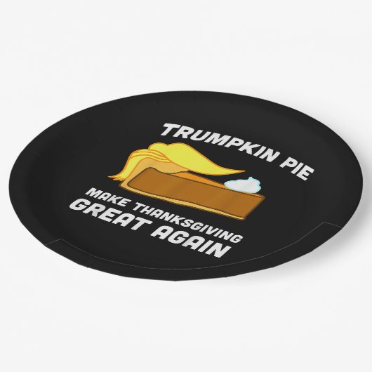 Grappig Shirt Trumpkin Pie Maak Thanksgiving Groot Papieren Bordje (Gekanteld)