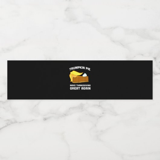 Grappig Shirt Trumpkin Pie Maak Thanksgiving Groot Waterfles Etiket (Enkel label)