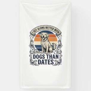 Grappig shirt voor hondenliefhebbers Vintage gegra Spandoek
