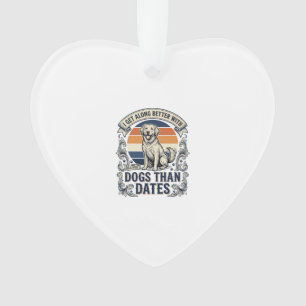 Grappig shirt voor hondenliefhebbers Vintage gravu Ornament