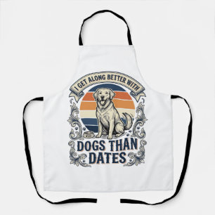 Grappig shirt voor hondenliefhebbers Vintage gravu Schort