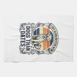 Grappig shirt voor hondenliefhebbers Vintage gravu Theedoek