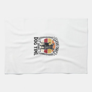 Grappig shirt voor hondenliefhebbers Vintage gravu Theedoek