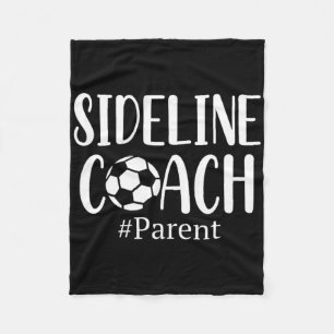 Grappig shirt voor voetbalouder langs de zijlijn v fleece deken