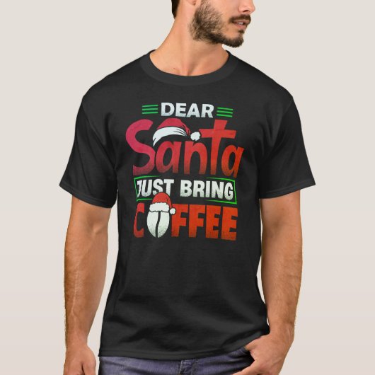 Grappig shirt vraagt kerstman om koffie (Voorkant)