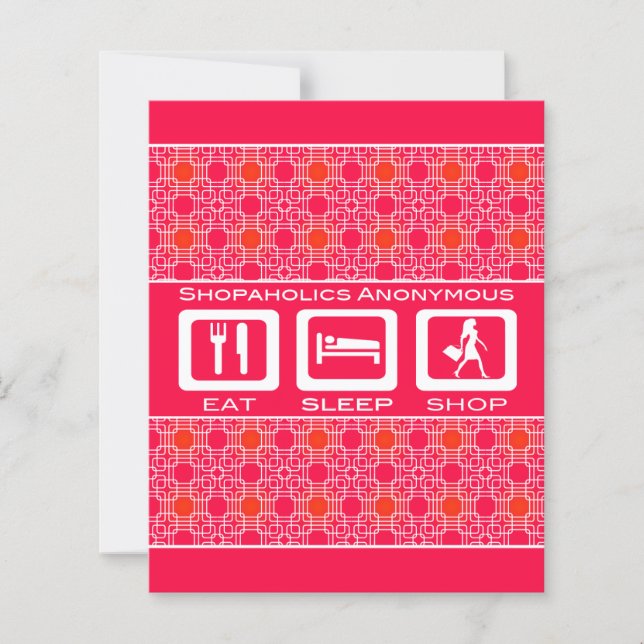 Grappig Shopaholic Meisje Weekend Trip Uitnodiging (Voorkant)