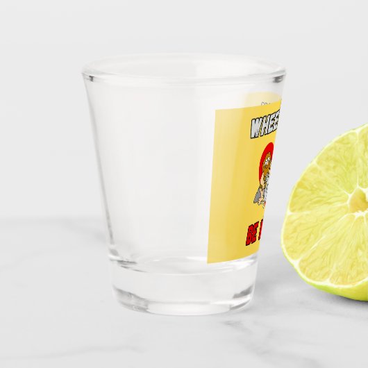 GRAPPIG! Shot Glass Caveman - Wheel You Be Mine? Shot Glas (Links)