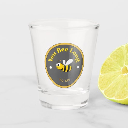 GRAPPIG Shot Glass - Je bent lang voor me - Bee Glas (Voorkant)