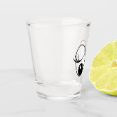 Grappig Shot Glass met nieuwsgierige ogen Shot Glas (Links)