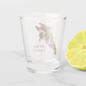 Grappig Shot Glass met speelse Giraffe Cheers Teks Glas (Achterkant)