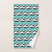 grappig siamees kattenpatroon bad handdoek (Handdoek)