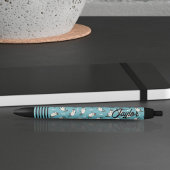 Grappig Siamees kattenpatroon gepersonaliseerd Zwarte Inkt Pen