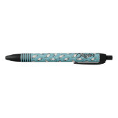 Grappig Siamees kattenpatroon gepersonaliseerd Zwarte Inkt Pen (Bodem)