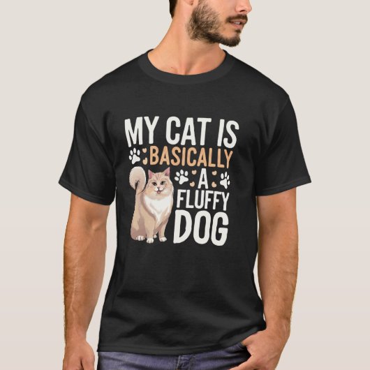 Grappig. Siberische Kat T-shirt (Voorkant)