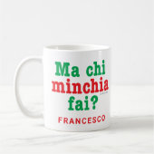 Grappig Siciliaans Gezegde Ma Chi Minchia Fai? Koffiemok (Links)