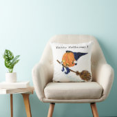 Grappig Sierkussen Halloween Heksenpompoen Vliegen (Stoel)