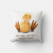 Grappig Sierkussen met afspeelbaar deuken - Lach (Voorkant)