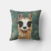 Grappig Sierkussen met Curious Llama (Achterkant)