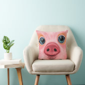 Grappig Sierkussen Roze Babyvarken - Smile (Stoel)