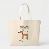 Grappig simpele leuke tekenfilmhond. grote tote bag (Voorkant)